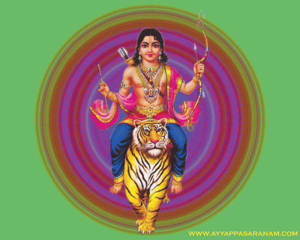 the mount of swami ayyappan is tiger