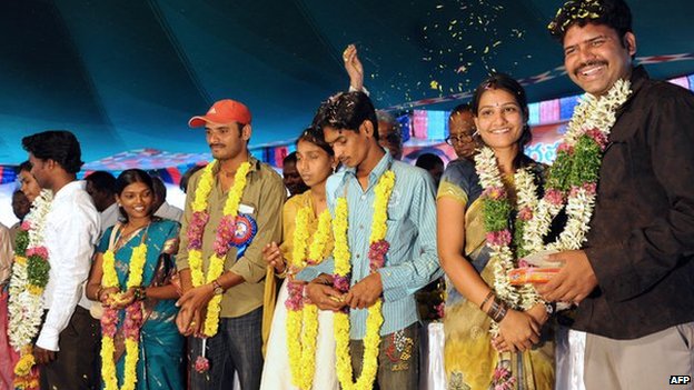 Cash reward for intercaste marriages in India