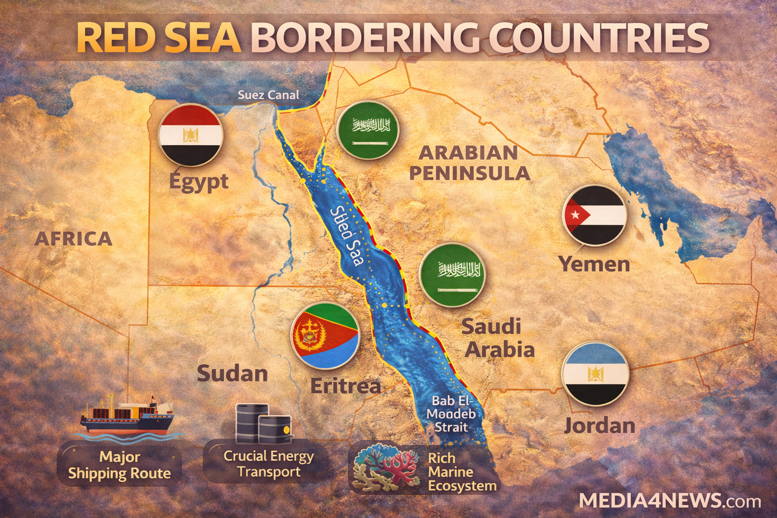 Red Sea Bordering Countries: Nations That Share the Red Sea Coastline