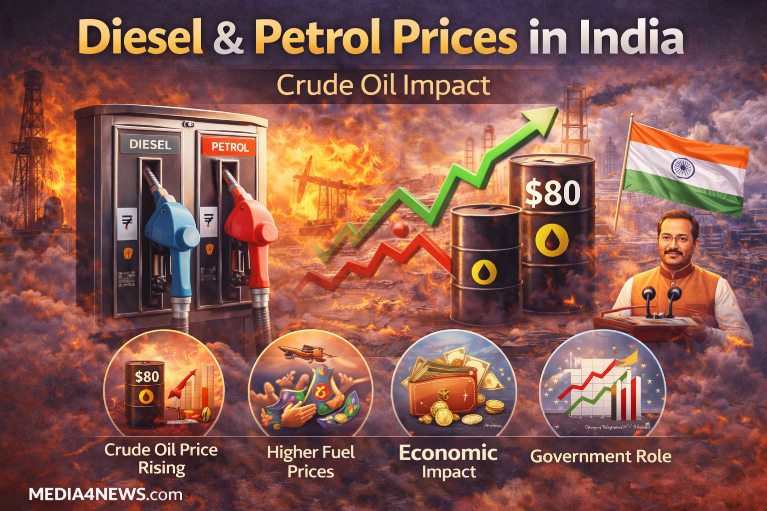 Diesel Price in India, Today’s Petrol Rate, and Crude Oil Price: The Impact of Global Tensions