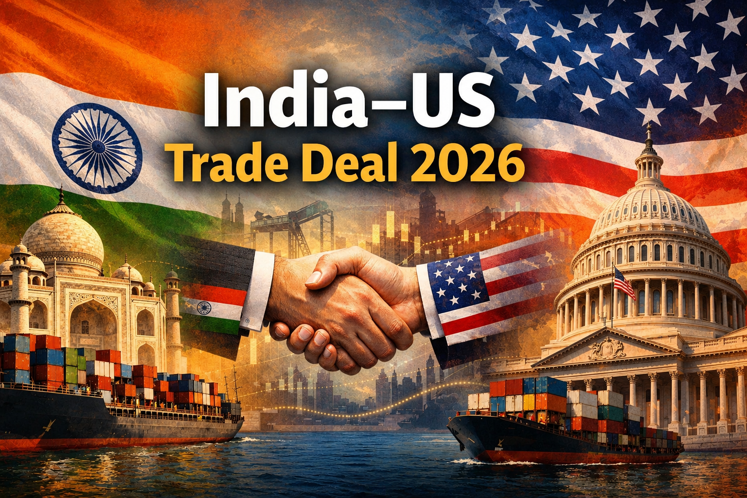 India-US Trade Deal 2026: Tariffs Cut to 18% — Which Sectors Gain?