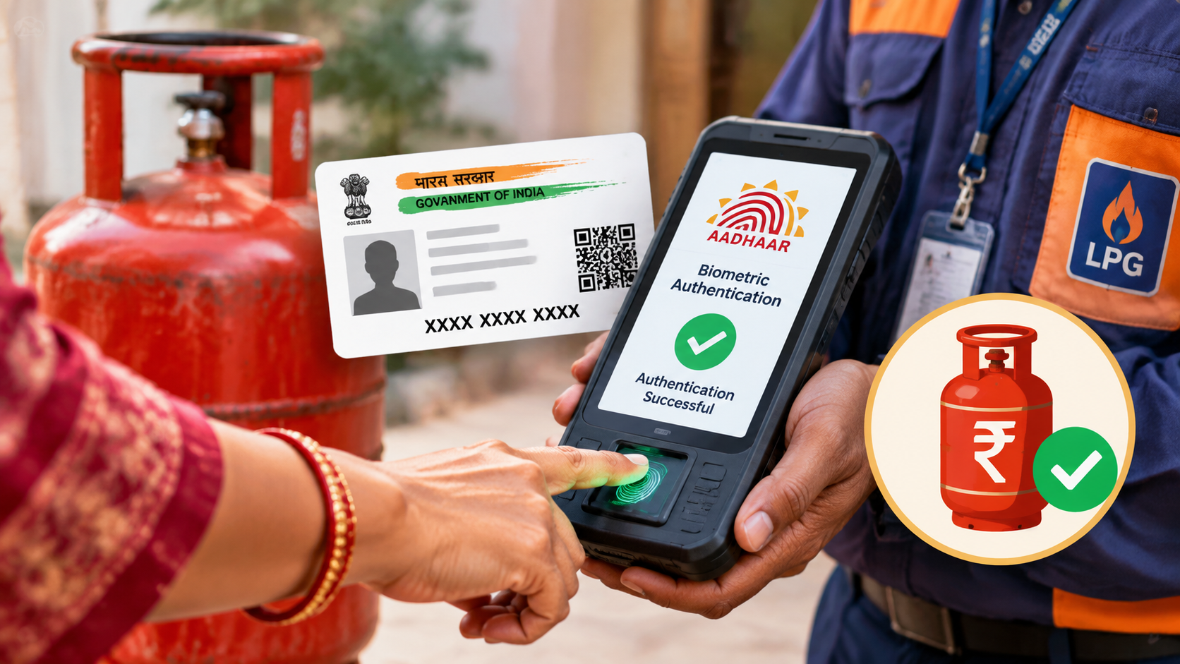LPG Subsidy Biometric Aadhaar Authentication 2026: New Rule From October 1 Explained