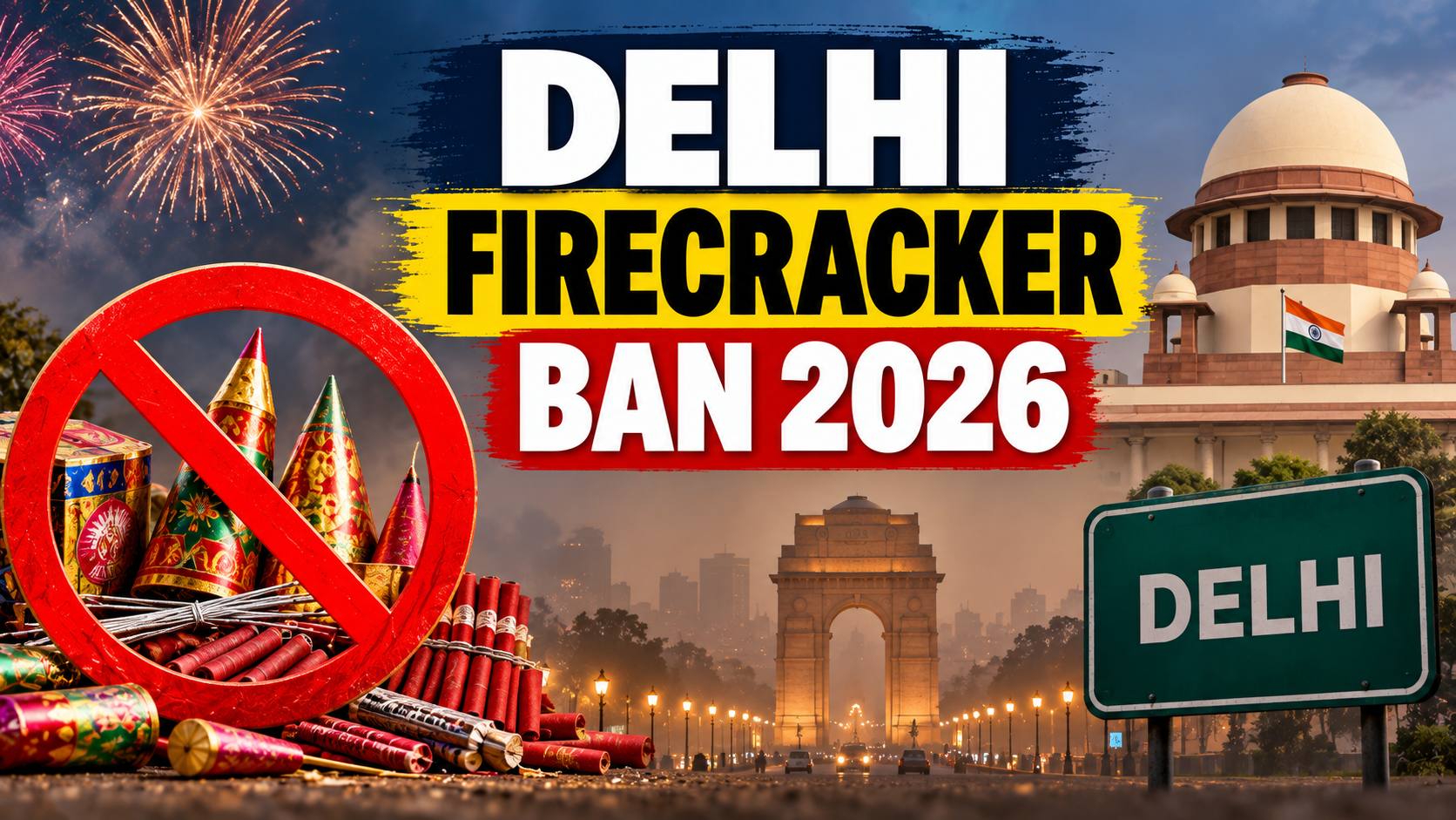 Delhi Firecracker Ban 2026: Are Green Crackers Allowed This Diwali? Latest Supreme Court Update